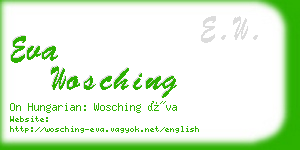 eva wosching business card